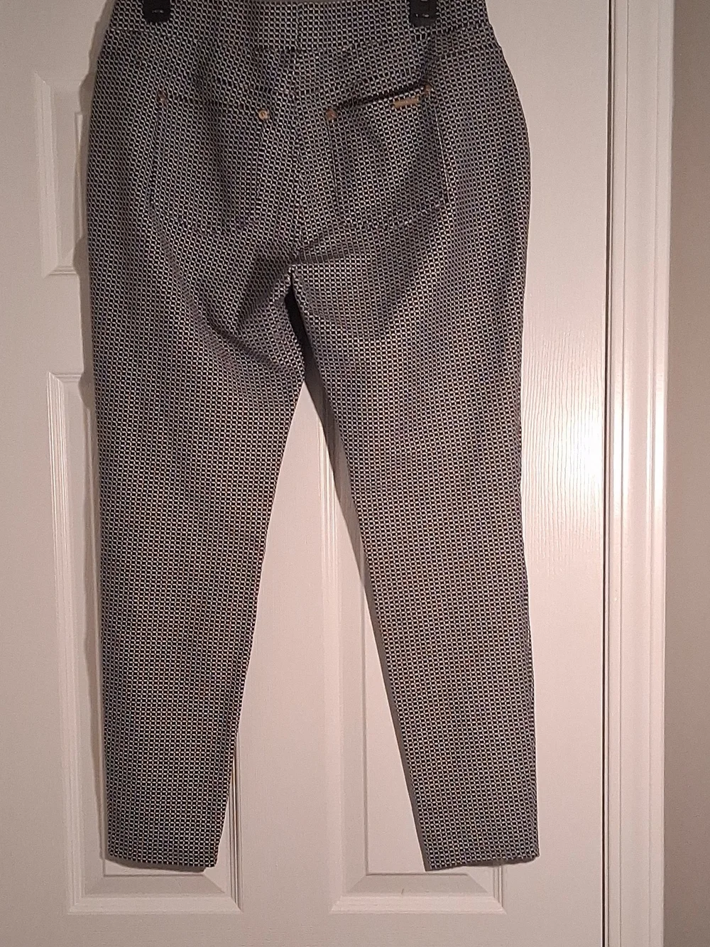 Michael Kors Gray Micro-Pattern Slim Chinos